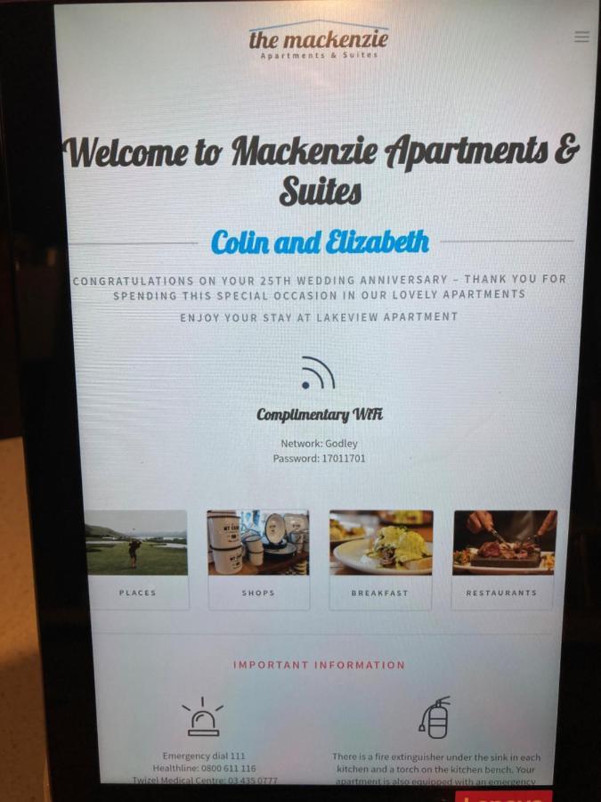 The Mackenzie Suites Лейк Текапо Екстериор снимка